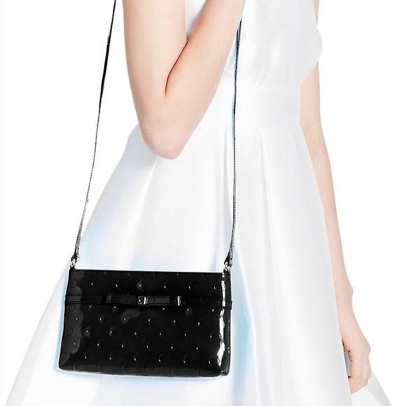 kate spade Handbags - Kate Spade Black "Amy Camellia Street" Small Shoulder Crossbody Bag
